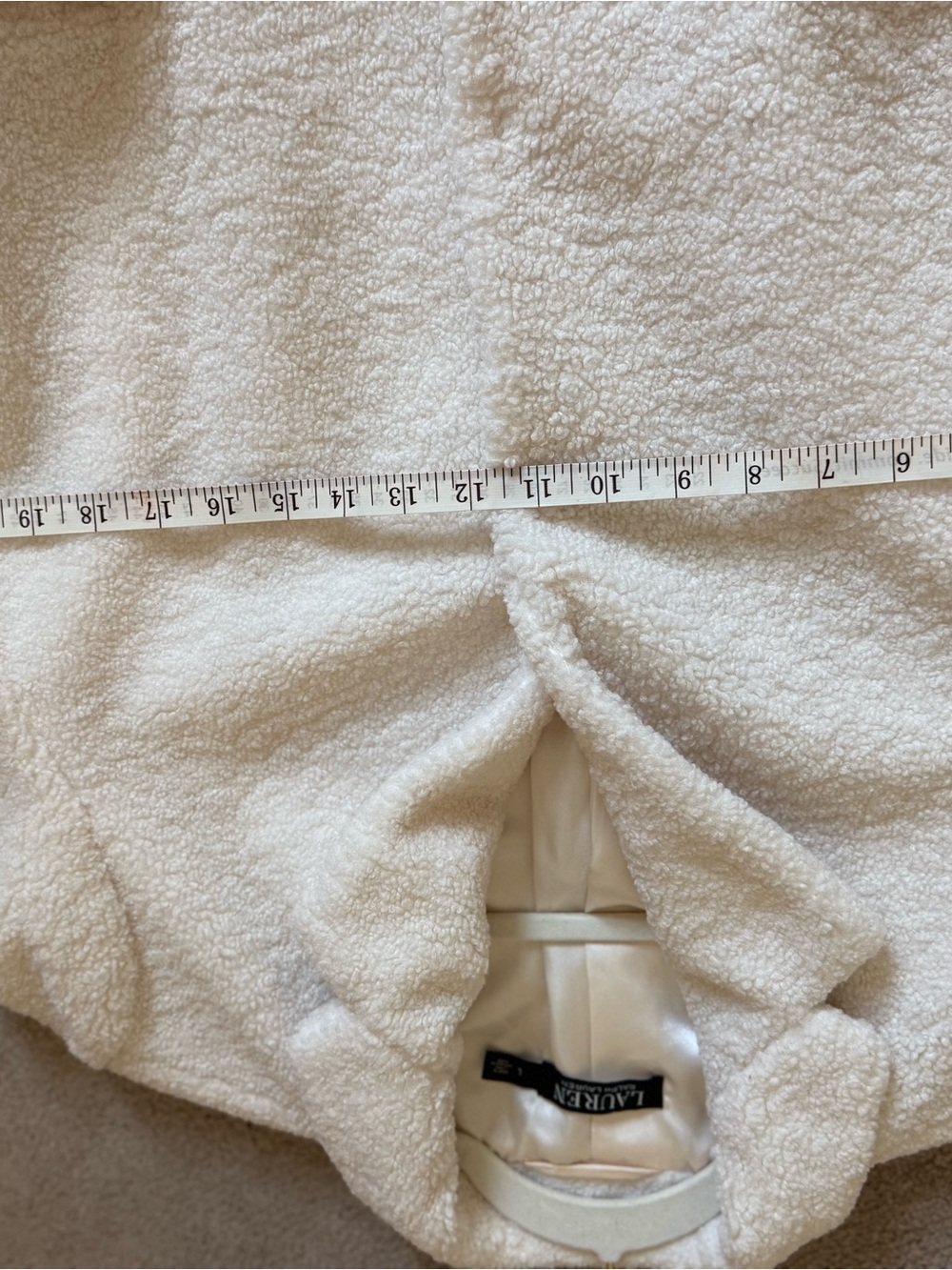 Ralph Lauren Cream Teddy Jacket - Picture 8 of 8